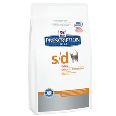 Hill`s Prescription Diet s/d Urinary Care 5 кг сухой корм для кошек для растворения струвитных уролитов курица  (4322)