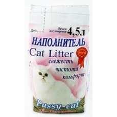 Pussy-Cat 4,5 л розовый комкующийся наполнитель для кошачьих туалетов 1х3  (118)
