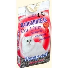 Pussy-Cat 4,5 л древесный наполнитель для кошачьих туалетов 1х3  (116)