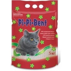 Pi-Pi Bent Сенсация свежести 5 кг комкующийся наполнитель для кошачьих туалетов с ароматом свежих трав и цветов крафтовый пакет 1х4  (ОСОС29073)