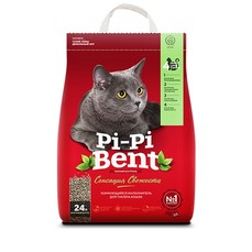 Pi-Pi Bent Сенсация свежести 10 кг комкующийся наполнитель для кошачьих туалетов с ароматом свежих трав и цветов крафтовый пакет  (ОСОС29075)