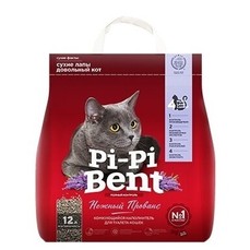 Pi-Pi Bent Нежный прованс 5 кг комкующийся наполнитель для кошачьих туалетов крафтовй пакет 1х4  (ОСОС29077)