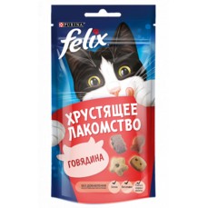 Felix Хрустящее Лакомство 60 г  для взрослых кошек, с говядиной 1х8  (12393616)