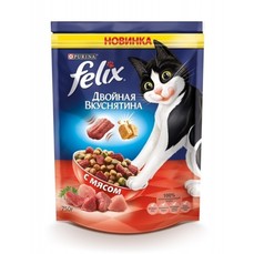 FELIX 300 г сухой корм ддя кошек Двойной вкус Мясо 1х10  (12384463)