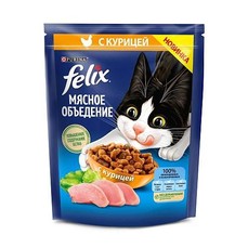 Felix Мясное объедение  600 г корм для кошек, с курицей 1х8  (12455365)
