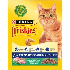 Friskies 300 г корм для стерилизованных кошек и котов, с кроликом и полезными овощами 1х10  (12384601)