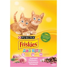Friskies 400 г корм для котят, с курицей, молоком и полезными овощами 1х10  (12384608)