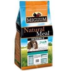 MEGLIUM SENSIBLE 15 кг корм для взрослых собак с чувствительным пищеварением ягненок, рис  (MS1915)