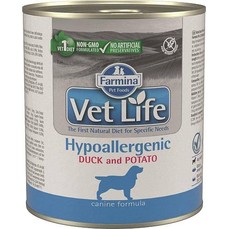 FARMINA VET LIFE NATURAL DIET DOG HYPOALLERGENIC DUCK & POTATO 300 г консервы паштет диета гипоаллергеная для собак утка с картофелем 1х6  (00000010854)