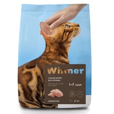 WINNER 2 кг сухой корм для взрослых кошек всех пород курица 1х5  (1010014306)