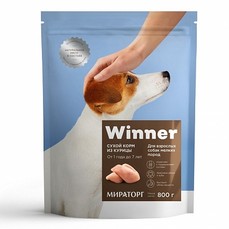 WINNER 800 г сухой корм для взрослых собак мелких пород курица 1х5  (1010014292)