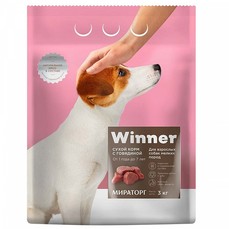 WINNER 3 кг сухой корм для взрослых собак мелких пород говядина 1х3  (1010014409)