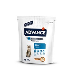 ADVANCE ADULT C&R 400 г сухой корм для взрослых кошек курица и рис 1х8  (20714)