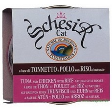 SCHESIR 85 г консервы для кошек тунец с курицей и рисом 1х14  (132.С175)