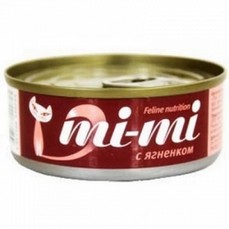 MI-MI 80 г консервы для кошек и котят цыпленок с ягненком 1х24  (420725)