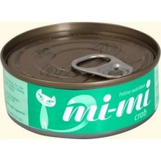 MI-MI 80 г консервы для кошек и котят тунец с мясом краба 1х24  (420329)