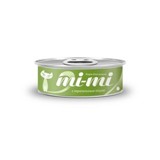 MI-MI 80 г консервы для кошек и котят тунец с перепелиныи яйцом 1х24  (427618)