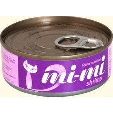 MI-MI 80 г консервы для кошек и котят тунец с креветками 1х24  (420282)