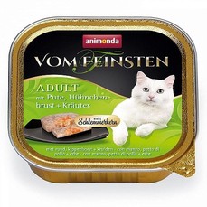 ANIMONDA VOM FEINSTEN ADULT 100 г консервы для кошек меню для гурманов с индейкой, куриной грудкой и травами 1х32  (001/83265)
