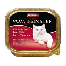 ANIMONDA VOM FEINSTEN for castrated cats 100 г консервы для кастрированных и стерилизованных кошек с индейкой и томатами ламистер 1х32  (001/83854)