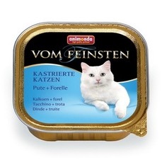 ANIMONDA VOM FEINSTEN for castrated cats 100 г консервы для кастрированных и стерилизованных кошек с индейкой и форелью ламистер 1х32  (001/83447)
