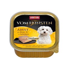 ANIMONDA VOM FEINSTEN ADULT 150 г консервы для собак меню для гурманов с говядиной, яйцом и ветчиной 1х22  (001/82667)