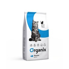 ORGANIX ADULT CAT Fresh Salmon 7,5 кг сухой корм для кошек с чувствительным пищеварением: свежий лосось  (20598)