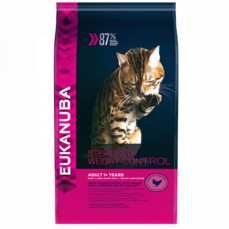 EUKANUBA ADULT STERILISED WEIGHT CONTROL 400 гр сухой корм для взрослых кошек с избыточным весом и стерилизованных 1х12  (20530040R0)