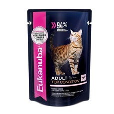 EUKANUBA ADULT TOP CONDITION SALMON 85 гр пауч влажный корм для взрослых кошек, лосось в соусе 1x24  (12120008R0)