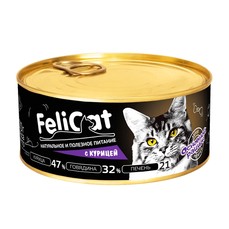 ПРОМО -25% FeliCat 290 г влажный стерилизованный мясосодержащий корм для кошек с курицей 1х8