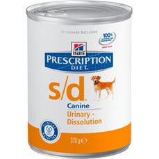 Hill`s Prescription Diet s/d Urinary Care 370 г консервы для собак для растворения струвитных уролитов 1х6  (8015)
