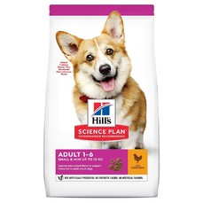 Hill`s Science Plan Adult Small & Mini 1,5 кг сухой корм для взрослых собак мелких пород для поддержания здоровья кожи и шерсти курица 1x6  (604734)