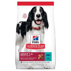Hill`s Science Plan Adult Medium 2,5 кг сухой корм для взрослых собак средних пород для поддержания иммунитета тунец и рис 1х4  (604279)
