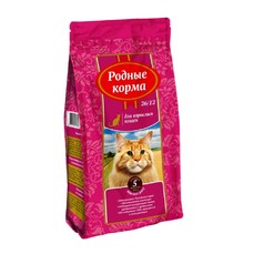 РОДНЫЕ КОРМА 26/12 5 русских фунтов 2,045 кг сухой корм для взрослых кошек мясное рагу 1х6  (1227703)