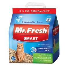 Mr.Fresh SMART 4,5л/2,1 кг наполнитель для короткошёрстных кошек 1х4  (F601)