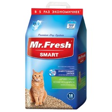 Mr.Fresh SMART 18л/8,4 кг наполнитель для короткошёрстных кошек 1х2  (F603)