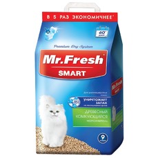 Mr.Fresh SMART 9л/4,4 кг наполнитель для длинношёрстных кошек 1х2  (F605)