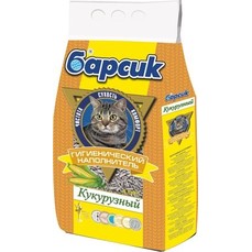 АКЦИЯ - 10% при покупке от 6 шт БАРСИК Кукурузный 4,54 л впитывающий наполнитель для кошачьих туалетов 1х3  (92070)