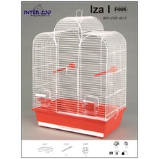 INTER-ZOO IZA 45х28х61,5 см 1 клетка для птиц оцинкованная  (683069)