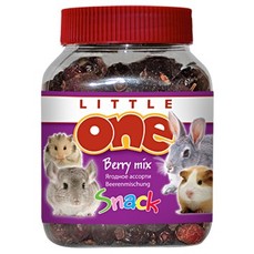 LITTLE ONE 200 г банка лакомство для грызунов ягодное ассорти из шиповника,рябины,боярышника,можжевельника и черноплодной рябины 1х6  (32060)