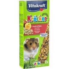 VITAKRAFT Kracker Fruits & Flakes 2шт крекеры для хомяков фруктовые 1х10  (25154)