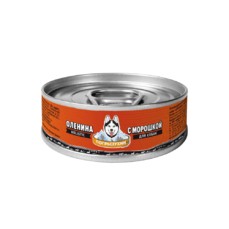 Погрызухин 100 г консервы для собак оленина с морошкой 1х24  (10087)