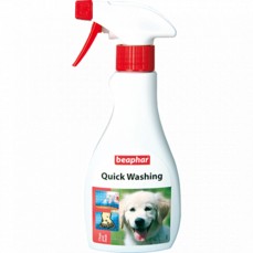 BEAPHAR Quick Washing 250 мл экспресс-шампунь без использования мыла и воды для собак и лошадей 1х6  (13999)