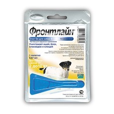 MERIAL ФРОНТЛАЙН СПОТ-ОН S 2-10 кг 0,67 мл/1 пипетка капли для собак от блох и клещей 1х200