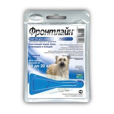 MERIAL ФРОНТЛАЙН СПОТ-ОН M 10-20 кг 1,34 мл/1 пипетка капли для собак от блох и клещей 1х200