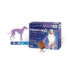 MERIAL ФРОНТЛАЙН НЕКСГАРД СПЕКТРА №3 15-30 кг жевательные таблетки для собак инсектоакарицидные  (9531)