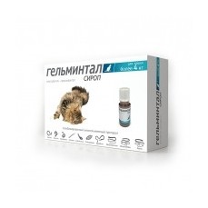 ГЕЛЬМИНТАЛ 5 мл от 4 кг сироп антигельминтик для кошек 1х35  (E201)