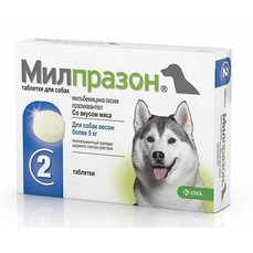 КРКА МИЛПРАЗОН 2x12,5 мг/125 мг антигельминтик для собак 1х144  (778428)