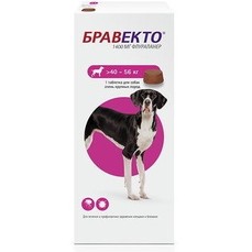 ИНТЕРВЕТ БРАВЕКТО 1400 мг 40-56 кг 1 таблетка жевательная  для собак инсектоакарицидная 1х10  (9320)