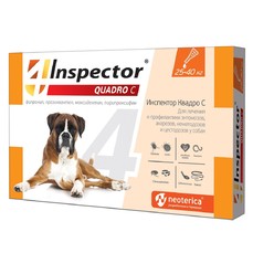 INSPECTOR Quadro С 25-40 кг капли от внешних и внутренних паразитов для собак 1х40  (I307)